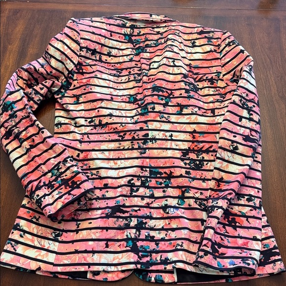 Banana Republic NWT Woman’s One-Button Floral & Striped Career Blazer - Picture 4 of 11